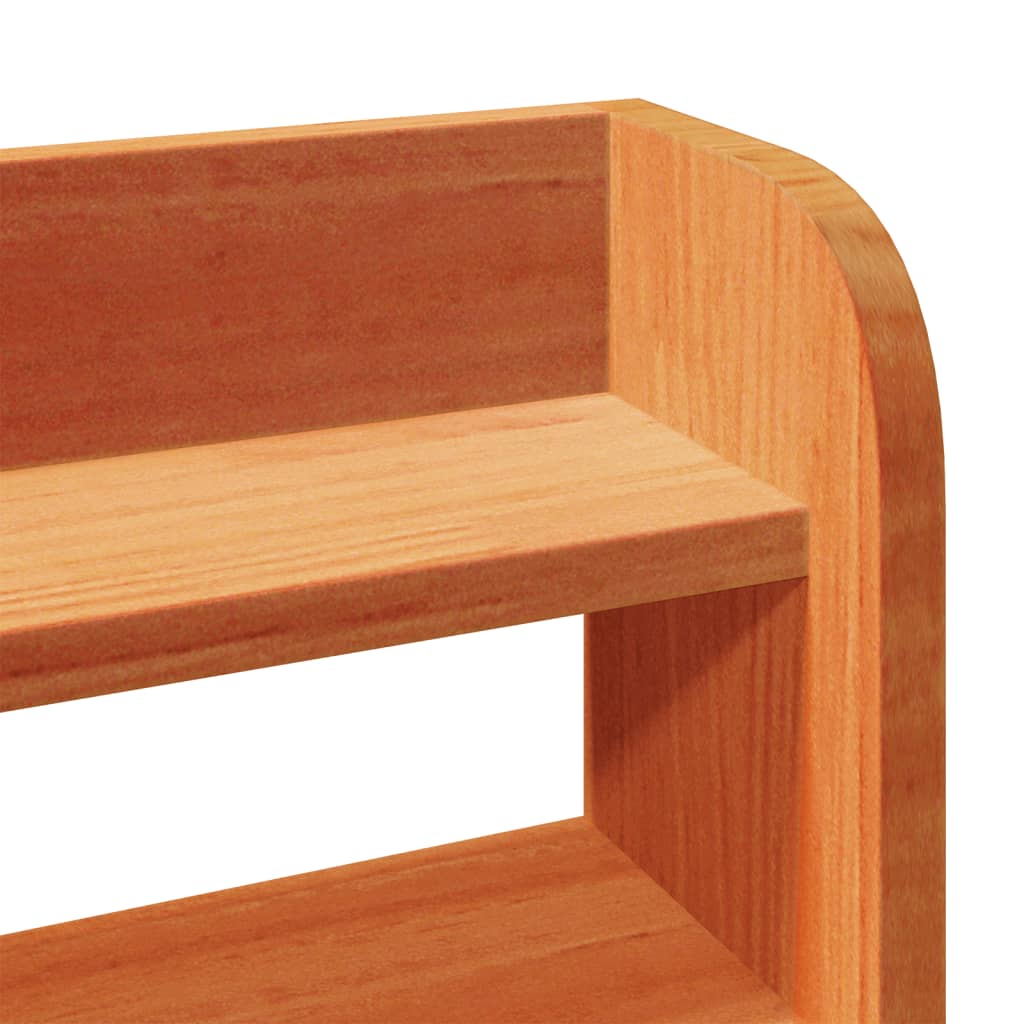 Bed Frame without Mattress Wax Brown 120x190 cm Small Double Solid Wood Pine